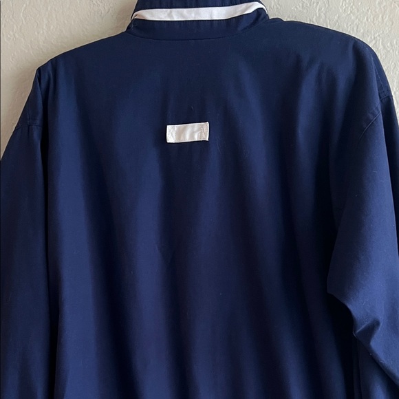 Vintage Current Air Navy Blue with White Accents Bomber Jacket Windbreaker in S - Picture 6 of 14